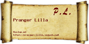 Pranger Lilla névjegykártya